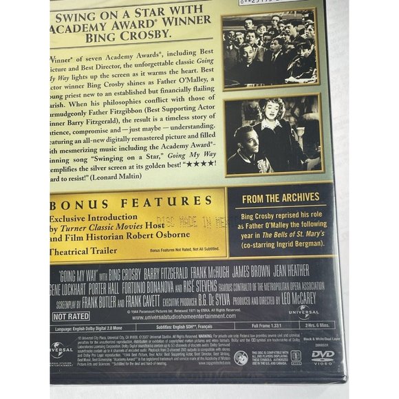Going My Way [New DVD] Bing Crosby, Cinema Classics, Black & White, Full Frame - Picture 5 of 5